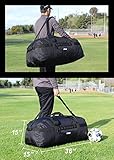 Fitdom 132L 36" Heavy Duty Extra Large Sports Gym Equipment Travel Duffel Bag W/Adjustable Shoulder & Compression Straps. Perfect for Soccer Baseball Basketball Hockey Football Team Coaches & More