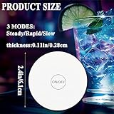 LED Coaster, 60 Pack LED Bottle Lights Coaster for Drinks, Liquor Bottle Light Stickers Coasters, Flash Light Up Bar Coaster for Club, Bar, Party, Wedding Decor (60pcs-White)