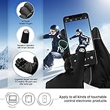 krosa -10℉ Winter Gloves Men Women, 10 Touchscreen Fingers Snow Ski Gloves, Waterproof Cold Weather Gloves