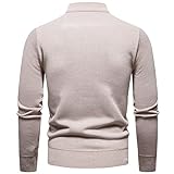 MIGAOQ Thick Men' Knitted Sweater Korean Style Autumn Winter Slim Fit Knit Half Zipper Casual Pullover Sweaters Man s1 Black XL