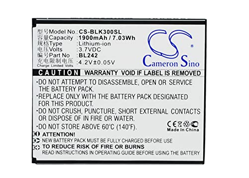 VINTRONS 1900mAh Replacement Battery for Lenovo K3, K30-T