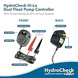 HydroCheck HC6000v2 Sump Pump Float Switch: Hi-Lo Sensors, Built-in Alarms | Versatile, No Cleaning & No Moving Parts,Prevents Flooding in Basements, Pools, and More! Proudly Made in USA