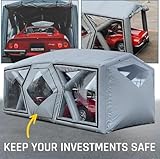 IN THE GARAGE Next Gen Ultimate Car Shield Grey Outdoor - Inflatable Car Cover, Protects from Hail - Outdoor Car Bubble, Inflatable Garage - Car Capsule - Car Cocoon - 21' / 6.4m