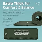 Retrospec Solana Yoga Mat 1" Thick w/Nylon Strap for Men & Women - Non Slip Exercise Mat for Home Yoga, Pilates, Stretching, Floor & Fitness Workouts - Wild Spruce