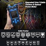 NOYAFA NF-8508 Network Cable Tester with Optical Power Meter VFL, CAT5 CAT6 Cable Toner Ethernet Cable Tester, RJ45 Network Tester for Telephone, Ethernet, PoE Tester Wire Tracer Fiber Tester