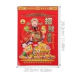 HOODANCOS Chinese Traditional Calendar Tear off Lunar Calendar 2025 Year of The Snake Wall Calendar One Page Per Day Calendar Feng Shui Calendar for Luck Wealth Decor