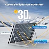 BougeRV Bifacial 300 Watts 12BB Mono Solar Panel, 23% High-Efficiency All Black Design Mono Technology Work with 12 Volts Charger for RV Camping Home Boat Marine Off-Grid, 64.6 x 34.6 x 1.4 in (1PCS)