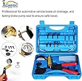 CARSC Hand Held Vacuum Pump Tester Kit with Adapter and Case is Suitable for Automotive Vacuum Gauge and Brake Exhaust Kit (Blue)