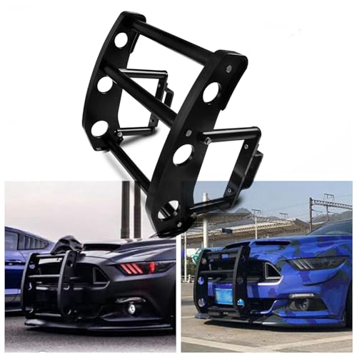 Dyno Racing Black Car Front Bumper Beam Bracket Protector Safety Bar Kit Bull Bar Grille Guard Removable Compatible with Ford Mustang 2015-2019