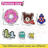 NICEVINYL Embroidered Iron-on Patches Applique: 72Pcs Random Assorted Decorative Patches Iron on/Sew on for Clothing Accessories