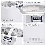 H&B Luxuries Professional Ultrasonic Cleaner with Heater 160 Watts 2.5 Liters for Dental Carb Parts Jewelry Dentures Also Good Home Use