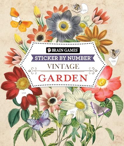 Brain Games - Sticker by Number - Vintage: Garden