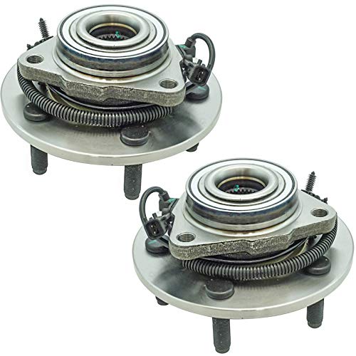 TRQ 2 Piece Front Wheel Bearing & Hub Assembly Set Compatible with 2012-2018 Ram 1500 2019-2022 1500 Classic