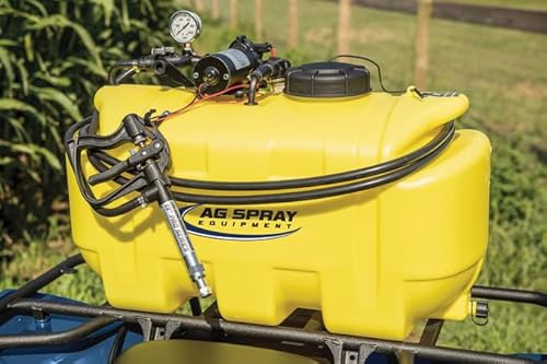 Ag Spray 25 Gallon Diamond Spot Sprayer – 4.0 GPM SHFLO 12V Pump, Deluxe Aluminum Handgun, 15’ Hose – ATV/UTV Lawn & Garden Sprayer for Weed, Pest, and Fertilizer Application