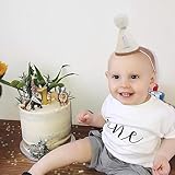 Boho First Birthday Celebration Hat - Natural Conical Cap with Milky White Color - Cake Smash Photo Prop, Best 1st Birthday Accessories