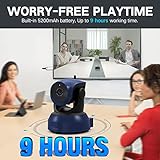 Gsou Wireless Webcam,1080P HD Video Calling and Streaming Camera,Plug and Play,Adjustable Field of Angle Computer Camera for PC/Mac/Laptop/MacBook,Works with Zoom,Meets,Skype,Teams(with Tripod Stand)