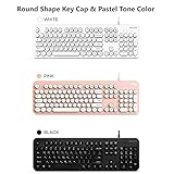 GASHINA STORY Korean/English Keyboard Retro and simple design full size keyboard for Desktop, Computer, Notebook, Laptop (Black)