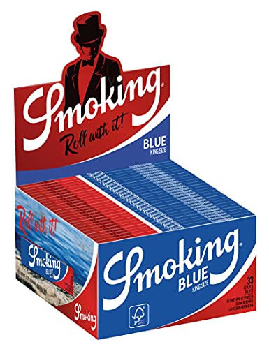 Smoking Rolling Papers Blue Ultra Thin King Size - Full Box of 50 Booklets