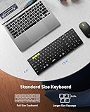 Foldable Keyboard and Mouse, Samsers Folding Bluetooth Keyboard Mouse Combo, 2.4G + BT5.0 x 2, Full-Size Portable Travel Keyboard & USB-C Rechargeable Wireless Mouse for iOS Android Windows Mac OS