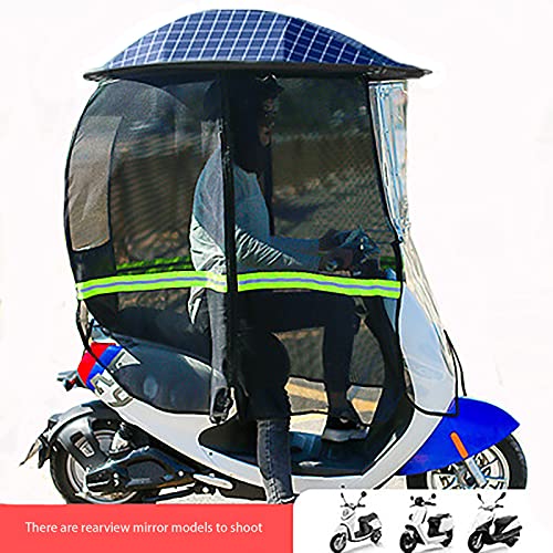Scooter Motorcycle Roof Motorcycle Sunshade Sunshade Tent Umbrella Windshield Bike Roof(Color:Navy 1)