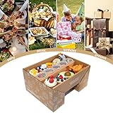 10 Sets Brown Pastry Box Grease Proof, Stable Filled Party Tray with Lid Heavily, Disposable Picnic Box for Food, Bakery TakeOut Containers for Friendsgiving Party 5-8 people 13"x10"x4"