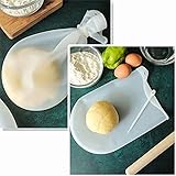 CTTPEG Silicone Kneading Bag, Reusable Food-Grade Silicone Bag, for Bread, Pastry, Pizza & Tortilla, Flour-mixing Bag Preservation Bag 2 Pcs