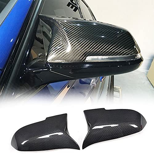 MCARCAR KIT Real Carbon Fiber Mirror Cover Caps for BMW F20 F22 F23 F30 F31 F32 F33 F36 F87 M2 X1 E84 Replacement Rearview Mirrors Caps Factory CNC Moulding (Carbon Fiber)