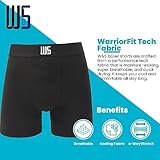 Warriors & Scholars | Boxer Brief Trunks With Chafe Safe Pouch | 4" Inseam Trunk Boxer Briefs | Trunk Underwear Pack Of 6 | Mens Trunk Underwear Pack of 6, Pack AM80TT, Size L