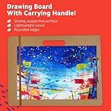 Artlicious Drawing Board - 13 x 17 Sketch Boards with Handle for Drafting Art - Portable Wooden Clipboard for Class or Studio Fit in Artists Tote