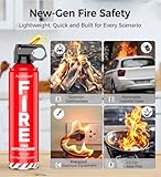 AmzBoom Fire Extinguisher Emergency Survival Kit,Compact Lightweight, Ideal for Home, Car, Camping, Hiking,A, B, C, K – Includes Mounting Brackets for Easy Access.