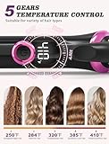 Mini Curling Iron for Travel,110~240V Dual Voltage with European Plug Adapter,Small Curling Iron for Short Hair,Tiny Curling Irons for Women,Anti-Scald Cover,Auto-Off,5 Temp Digital Settings,1 Inch