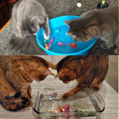 Swimming Engaging Pet Fish for Decor, Waterproof LED Light Electronic Fish, Speeding up and Slowing Down Sway in Water, Twist Tail in a Lifelike Manner (6)