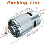 Puly DC 775 Motor 24V 20000RPM 775 Motor Ball Bearing Large Torque High Power Low Noise DC Motor for Electrical Tools 2-Pack（with Bracket）