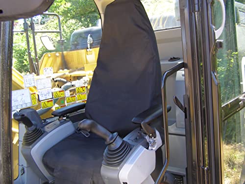 Made in USA - Excavator Super High Back Seat Cover - 20x35, Heavy Duty Canvas, Jay's Equipment Seat Covers