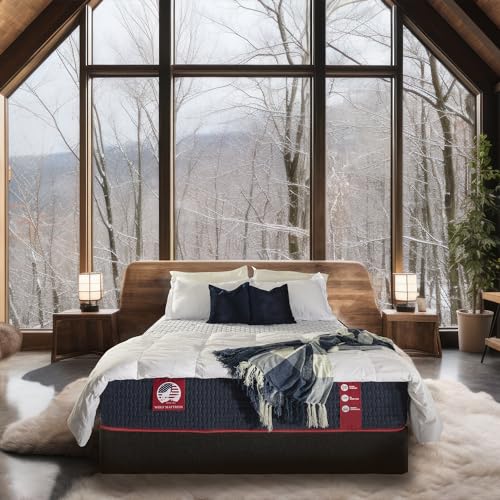 Wolf Mattress Queen Mattress 12-Inch 7-Layer Medium Firm Memory Foam Hybrid Pocketed Coil System Cooling Design 101-Night Trial