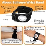 BULLSEYE - Wrist Bands for Ulnar Sided Wrist Pain with D Ring Support for Pinky Side Pain and DRUJ Instability - Repetitive Use Injury & Stabilizer for TFCC Tear Recovery - Size L/XL