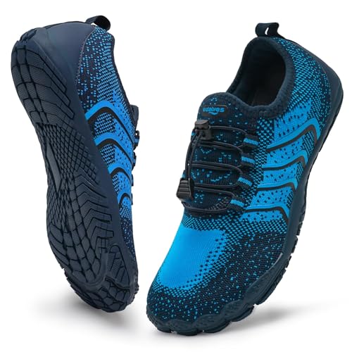 WateLves Barefoot Water Shoes for Women Men Quick Dry Aqua Swim Shoes for Outdoor Fishing Beach Pool Boat Surfing Walking (Navy,42)