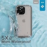 Catalyst Total Protection Case for iPhone 15 Pro Max - 5X More Waterproof iPhone Case, Highly Responsive Screen and Face id, Survives up to 65% Higher Drops Gray