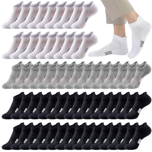 20 Pairs Athletic Ankle Socks for Women Breathable Low Cut Running Socks Cushioned Moisture Wicking for Sport Traveling