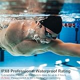 Bone Conduction Swimming Headphones -IPX8 Waterproof Earphones Built-in 32GB MP3 Player & 7-Hour Playtime,Bluetoeth 5.4 Open Ear Headphones with Wireless Underwater Earbuds for Swimming Outdoor Sports