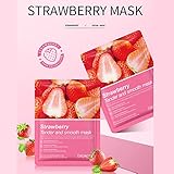 BIOAQUA Fruit Flower Extract Vitamin C Facial Mask Plant Essence Moisturizing Fiber Membrane Cloth Deep Moisturizing Face Skincare 25g x 8pcs