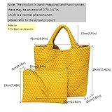 JINMANXUE Fashion Woven Bag Shopper Bag Travel Handbags and Purses Women Tote Bag Large Capacity Shoulder Bags(Gun silver)