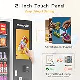 Large Combo Vending Machine With Card Reader and refrigeration for Beverage and Snack for business using