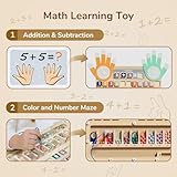 TOP BRIGHT Learning Toys for 2-4 Years - Kids Finger Counting Math Number Blocks, Magnetic Color and Number Maze, Homeschool Supplies for Kid, Montessori Toy for 3 4 5 Year Old Boys Girls