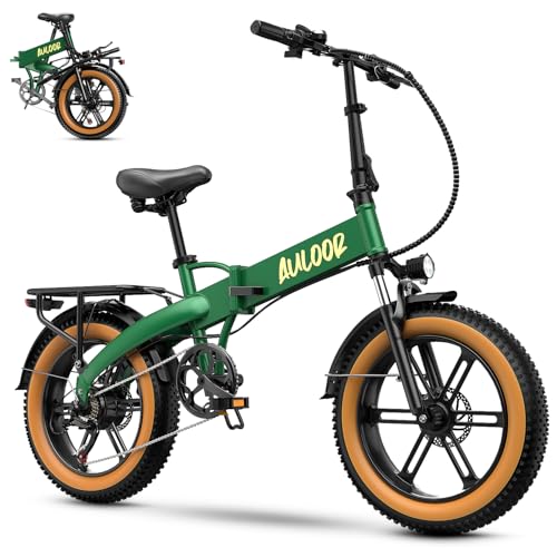 EUYBIKE Folding Electric Bike for Adults, 30MPH Max Speed Foldable Ebike with 48V 15AH Hidden Removable Battery, 20" Fat Tire 750W Motor, 60+Miles Aluminium Alloy Mountain Bicycle Green