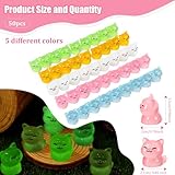 libfrnt 50 Pcs Luminous Mini Cat Figurines Resin Tiny Cat Animal Figurines Glow in The Dark Miniature Cat Statues Ornaments for DIY Projects Dollhouse Home Decor(Cute Style)