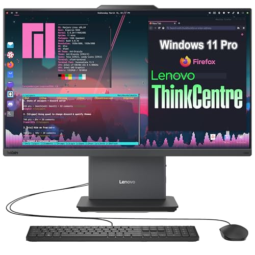Lenovo ThinkCentre Business All-in-One Computer | 13th Gen Intel 6-Core Processor | 24'' Full HD Display | Wi-Fi 6 | USB-C | HDMI in&Out | KB&Mouse | Windows 11 Pro (64GB RAM | 2TB SSD)