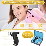 Professional Ear Piercing Gun Kit, Reusable Ear Nose Piercing Gun Machine with Piercing Tool Set for Salon at Home Peircing Kit