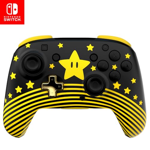 Turtle Beach Rematch Wireless Controller: Super Mario Star - Nintendo Switch/Switch Lite/Switch - OLED Model, Nintendo Switch 2, Glows in the Dark, Rechargeable Battery