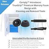 Comply Foam TrueGrip Premium Memory Foam Ear Tips for Samsung Galaxy Buds 3 Pro, S M L, Black 3 Pairs, Small, Comfort Noise Isolation with Removal Cleaning Tool